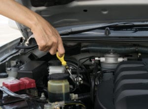 checking car's fluid levels